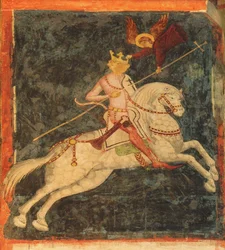 King Wladyslaw II Jagiello, Fresco in the Trinity Chapel in Lublin, Early 15th Century