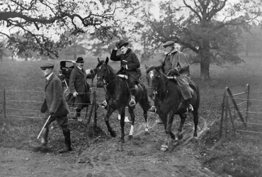 Kings Edward VII of the United Kingdom and Manuel II of Portugal Hunting