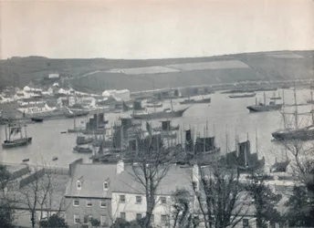 Kinsale - A Fishing Fleet in the Harbour, 1895