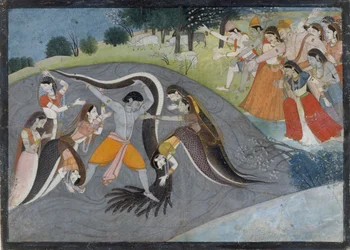 Krishna Subduing Kaliya, the Snake Demon