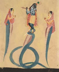 Krishna as Kali Worshipped by Radha