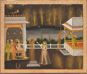 Ladies Celebrating Diwali, 1760