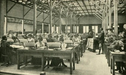 Lady Clerks Tabulating the American Census Returns