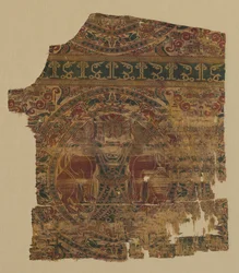 Lampas with Lion Strangler, from a Dalmatic of Saint Bernard Calvo