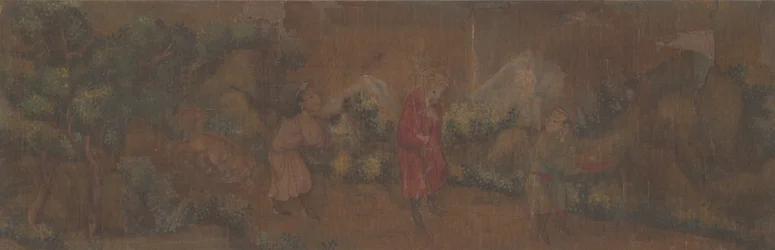 Landscape Painting of Figure in Woodland Setting
