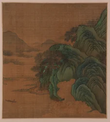 Landscape: hills, valley, and stream, Possibly Ming dynasty, 1368-1644