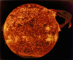 Large Solar Prominence in Extreme Ultraviolet Light, 1973