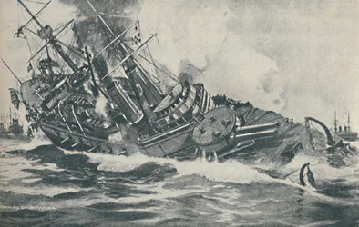 Last Moments of the Sinking Battleship HMS Victoria