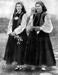 Latvian Women in Traditional Costume