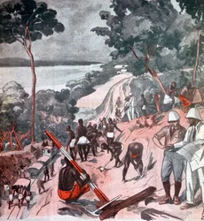 Laying Railway Track Under the Equatorial Sun, Brazzaville, Congo