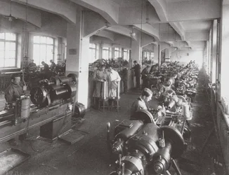 Lens Processing at the Factory of the Optical Mechanical Association in Petersburg, 1916