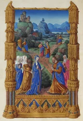 Les Très Riches Heures du Duc de Berry, Folio 122v - The Apostles Going Forth to Preach