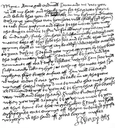 Letter from King Henry VIII to Cardinal Wolsey (