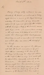 Letter to Benjamin West, President of the Royal Academy