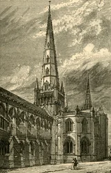 Lichfield Cathedral Exterior, 1898