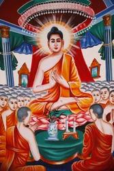 Life of the Buddha: Instructing the Assembly Arahants, Siem Reap, Cambodia