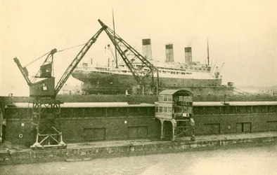 Lifting a Majestic 56,551 Tons in the Floating Dock at Southampton