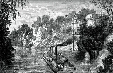 Loading a cotton steamer, c1880