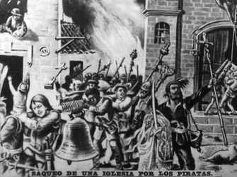 Looting of a church