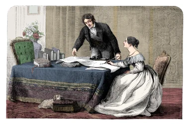 Lord Melbourne Instructing a Young Queen Victoria
