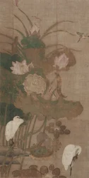 Lotuses, Insects, and Birds