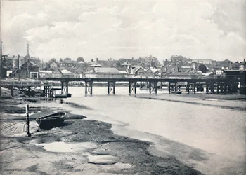Lymington - The Bridge and the Town, From the River, 1895