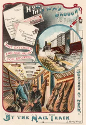 Mail train carrying letters to London from towns and cities in Britain