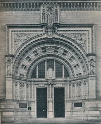 Main Entrance, Victoria and Albert Museum, with Sculpture by Alfred Drury, c1909
