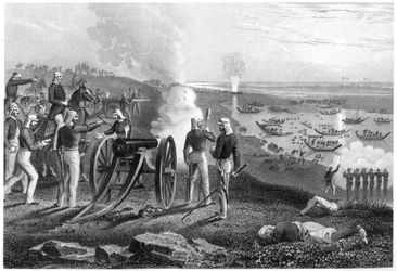 Major Eyre driving the Oude rebels from Allahabad, 1857