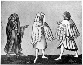 Male dress, 14th century, 1910
