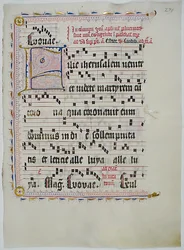 Manuscript Leaf with Initial F, from an Antiphonary, German
