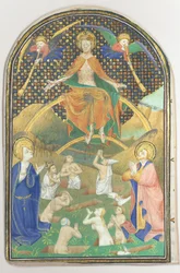 Manuscript Leaf with the Last Judgment, from a Book of Hours, French