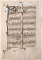 Manuscript Leaf with the Opening of the Epistle of Saint Paul to the Ephesians, from a Bible