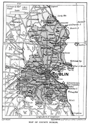Map of County Dublin, Ireland