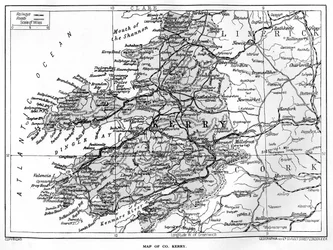 Map of County Kerry, Ireland, 1924-1926