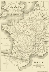 Map of Gaul and Part of Britain