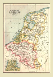 Map of Holland and Belgium