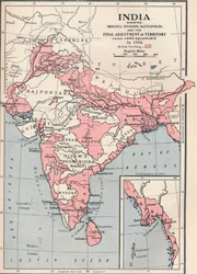 Map of India in 1856