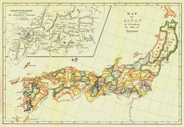 Map of Japan in Provinces in the Time of Ieyasu, 1903