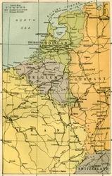 Map of the Belgian Frontier with Forts, 1919