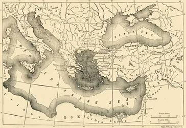 Map of the Byzantine Empire in the Ninth Century, 1890