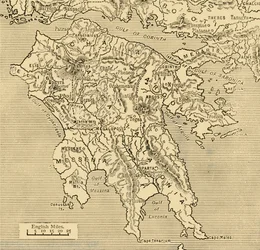 Map of the Peloponnesus