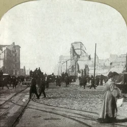 Market St. from Ferry Depot - Chronicle and Call Buildings in Distance