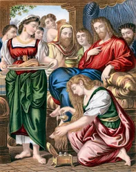 Mary Magdalene anointing the feet of Jesus, c1860