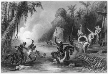Massacre in the Boats off Cawnpore, 1857, c1860