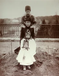 Members of the family of Duke Fyodor Uvarov at their country estate, Porechye, Russia
