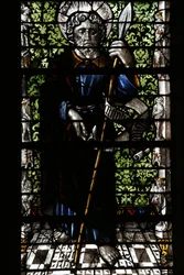 Metz Cathedral. Stained glass window by Thiebaut de Lixheim 1504. Apostle, Metz, France