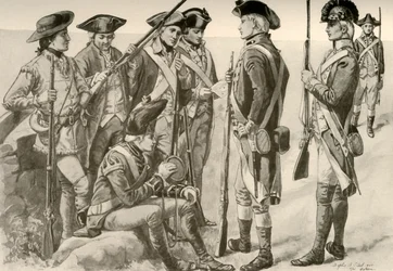 Military Uniforms in America, c1770, 1937