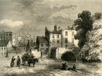 Mill Pond Bridge, in 1826, c1878