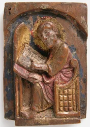 Miniature Relief of Saint Luke at His Writing Table